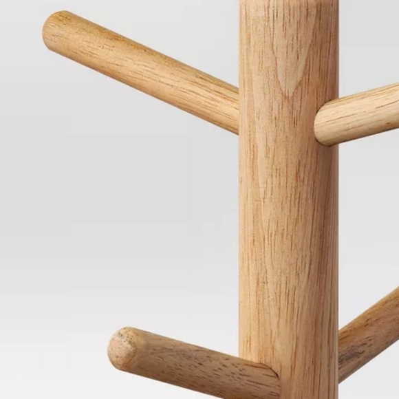 Wood Tree Mug Rack Freestanding Kitchen Organizer - Picture 2 of 3